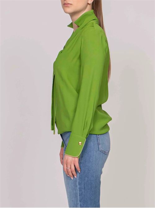 Camicia in georgette di viscosa con fusciacca ELISABETTA FRANCHI | CA14661E2/EV3
